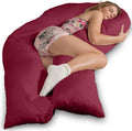 Traumreiter Visco XXL Seitenschläferkissen mit Bezug Baumwolle Graphit Grau, Hybrid Kissen + 1cm Memory Foam, U förmiges Schwangerschaftskissen Gel Body Pillow Komfortkissen Ergonomie Zertifiziert