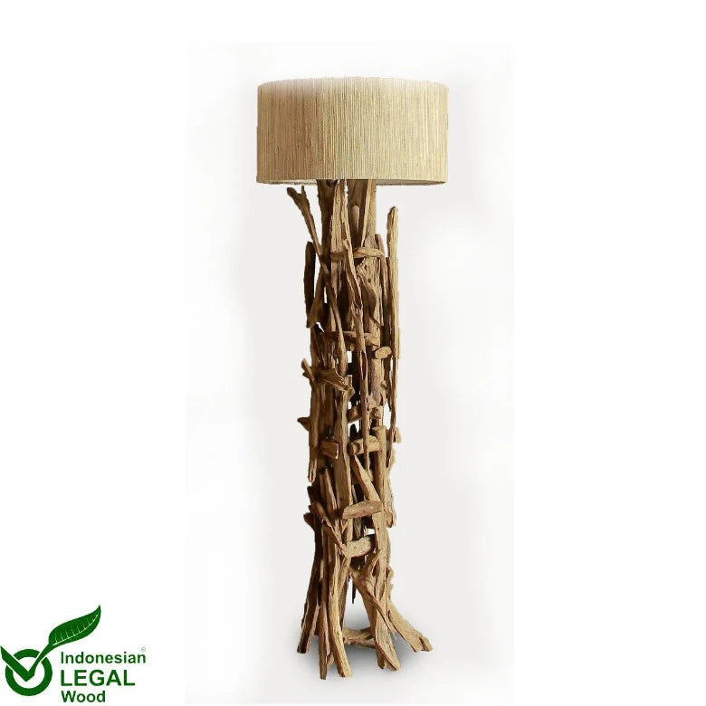 Piantana in legno di mare REGATA incl. paralume