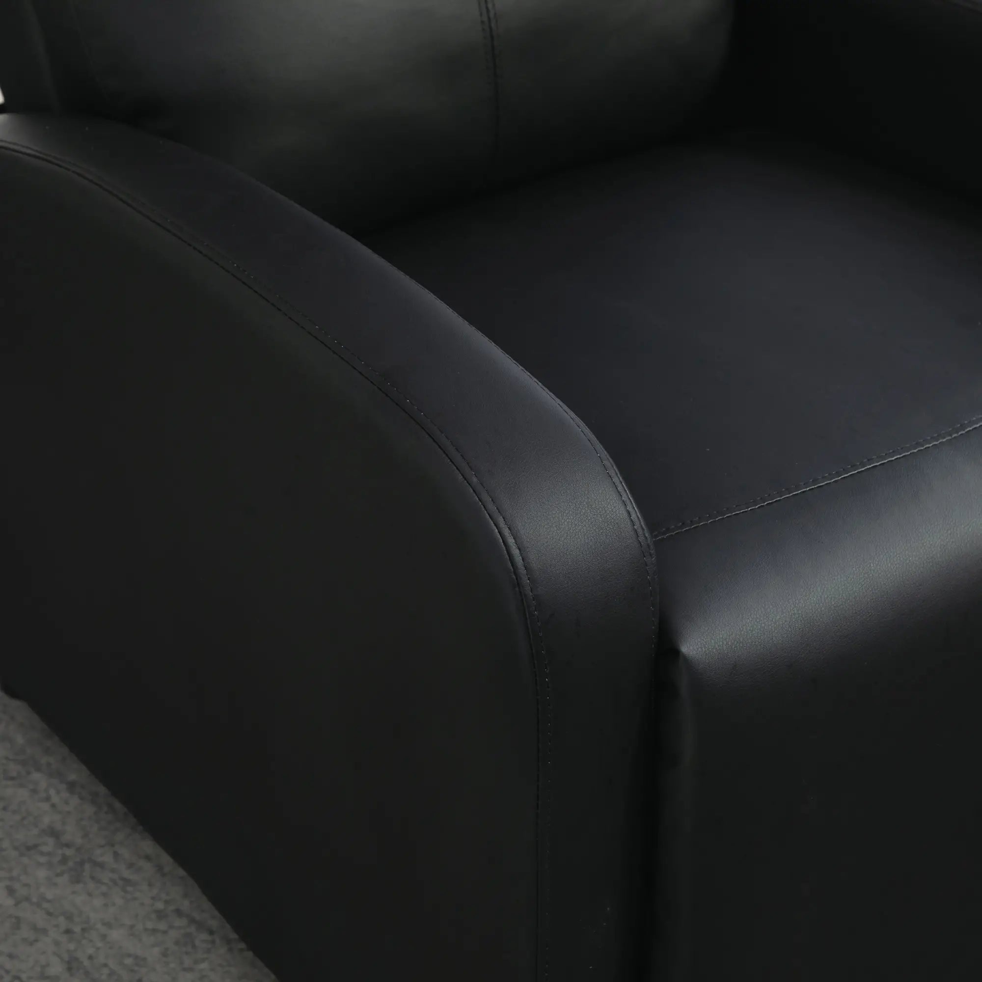HOMCOM Poltrona Relax per TV con Funzione Reclinabile, Imbottitura Spessa