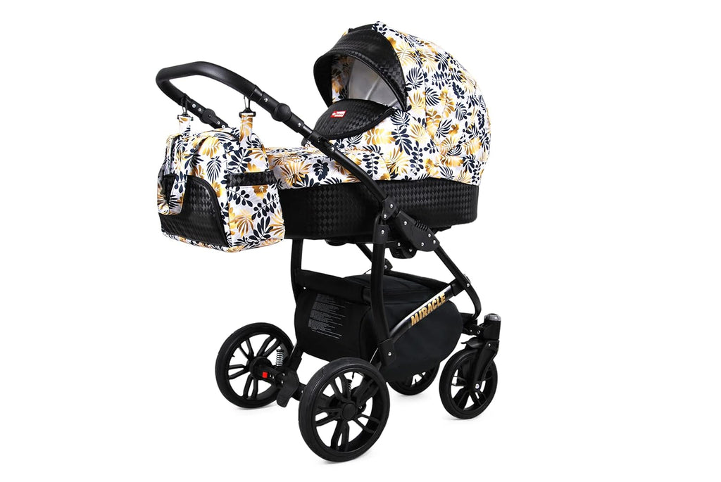 BabyLux® Bambimo Set Passeggino 3 in 1 - Optimal - incl. Navicella, Seduta Passeggino, Seggiolino Auto Ovetto - Seggiolino Auto - Set Passeggino - Passeggino Combinato con Borsa Fasciatoio, Parapioggia ecc.