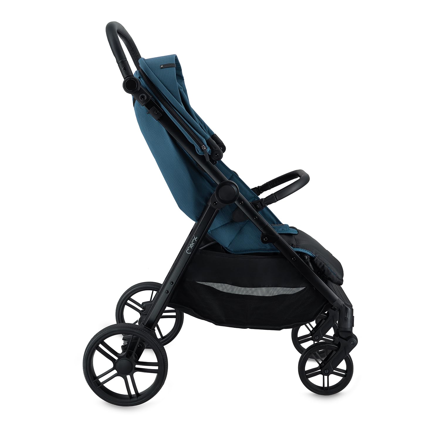 MoMi Passeggino CLARA, Passeggino dai 6 mesi in su, fino a 22 kg di peso corporeo, cintura di sicurezza a 5 punti, sacco coprigambe, portabicchieri, cestino della spesa, borsa per il cambio, zanzariera e parapioggia