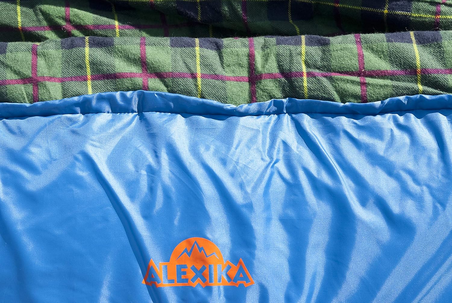 Alexika Tundra Plus Schlafsack,warm, bequem, rechteckig 3 Saison Deckenschlafsack für Erwachsene und Familien Outdoor Camping im niedrigen Temperaturen bis zu -2 C mit Kompressionsack,