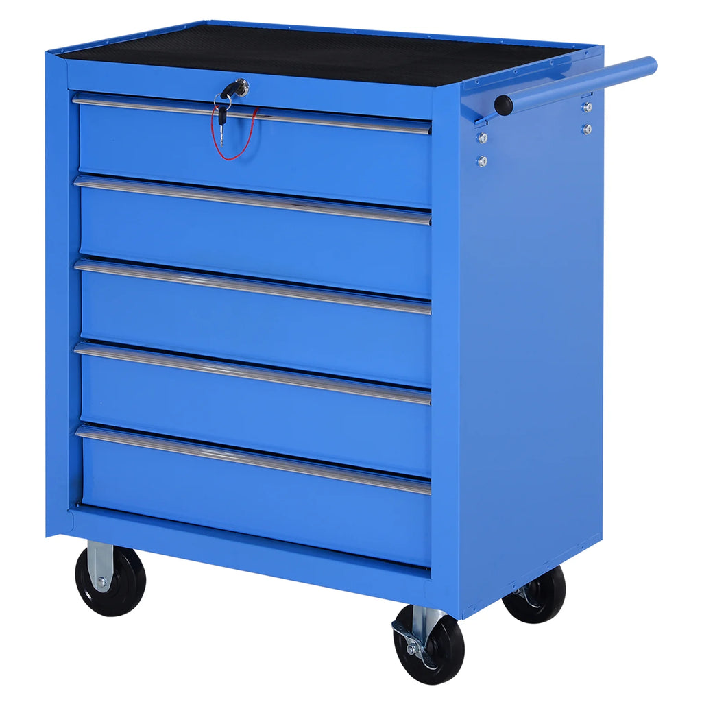 HOMCOM Carrello portautensili da officina, richiudibile con ruote