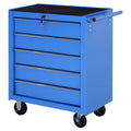 HOMCOM Carrello portautensili da officina, richiudibile con ruote