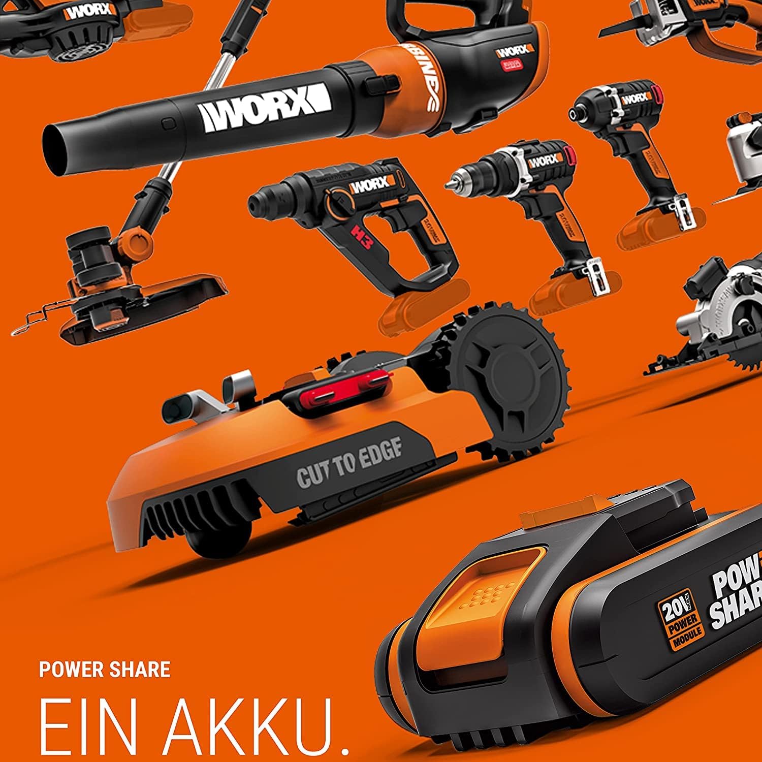 WORX Landroid Plus WR165E Mhroboter mit Begrenzungskabel für Grten bis 500m (AIA Navigation, App Steuerung, WLAN, Bluetooth und schwimmendem Mhwerk - max Steigung: 35%)