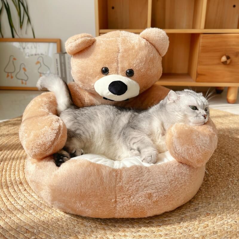Sandy | Kuscheliges Hundebett in Teddyform