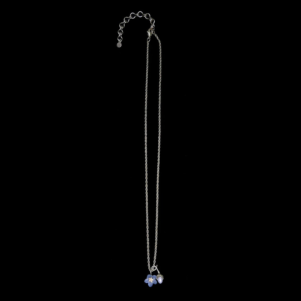 Vergissmeinnicht Kette mit Anhnger - Blume und Perle