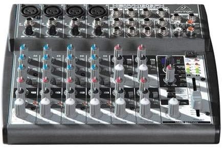 Behringer XENYX 1204USB Mixer premium a 12 ingressi 2/2-Bus con preamplificatori microfonici XENYX e compressori, EQ "britannico" e interfaccia USB/Audio