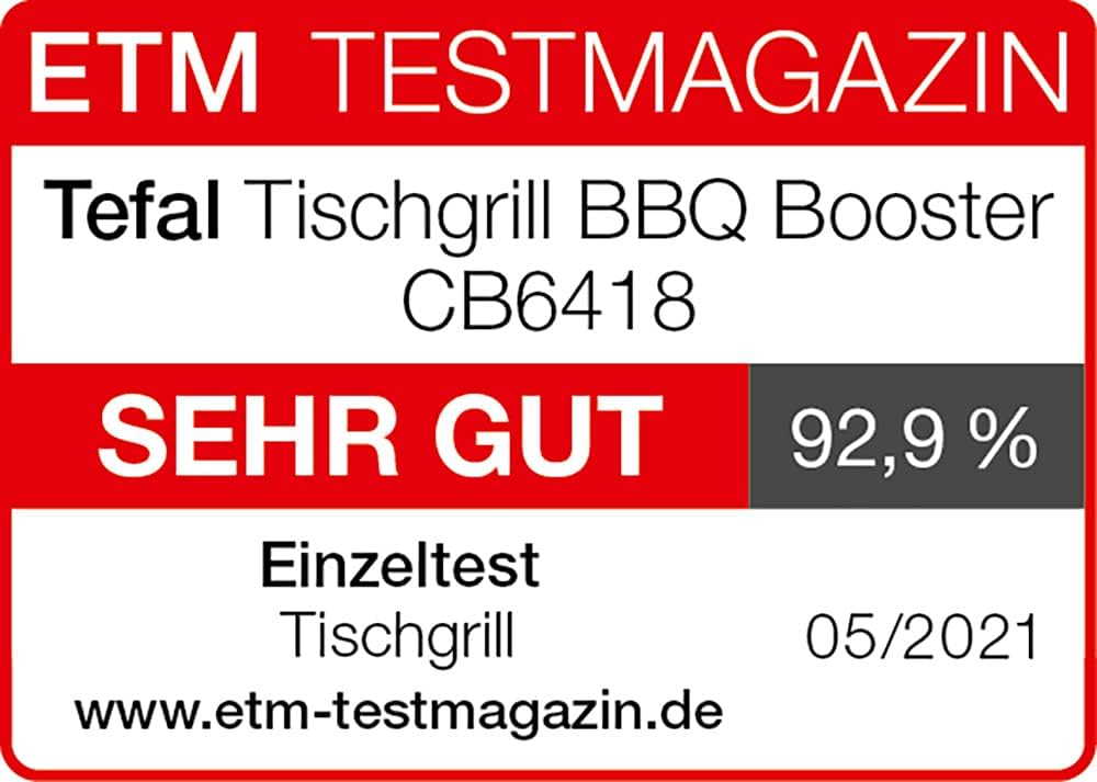 Tefal Maxi Plancha Elektro-Tischgrill CB690D, Extra groß, Antihaft Teppanyaki Platte, Leichte Reinigung, Innen und außen nutzbar, Inkl. abnehmbarem Windschutz + Spatel, 2300W, Schwarz/Silber