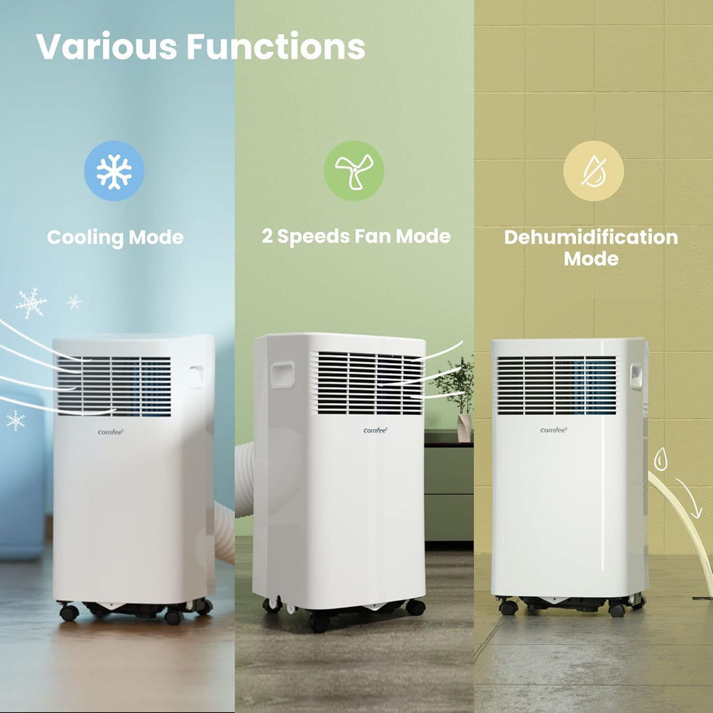 Comfee Condizionatore Portatile Easy Cool 2.0, 7000 BTU 2,0kW, Raffreddamento&Ventilazione&Deumidificazione, Adatto per Ambienti fino a 68m³(25㎡), Controllo tramite APP/Alexa/Google Home/IFTTT, Climatizzatore Portatile con Tubo di Scarico