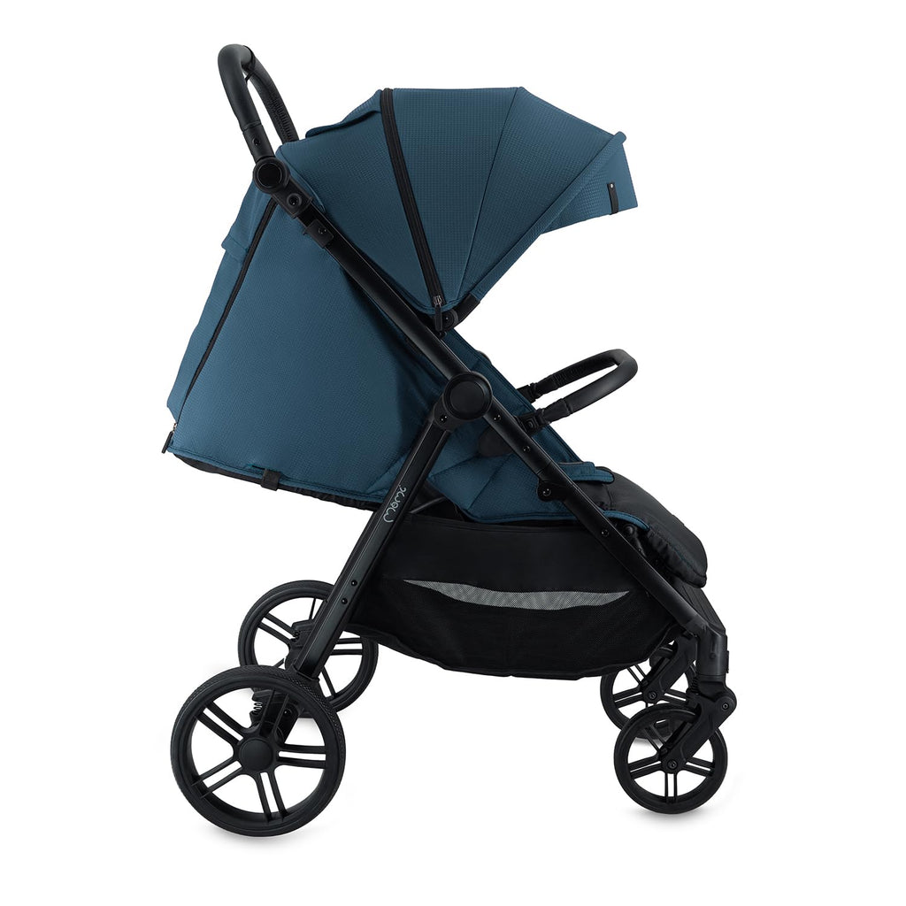 MoMi Passeggino CLARA, Passeggino dai 6 mesi in su, fino a 22 kg di peso corporeo, cintura di sicurezza a 5 punti, sacco coprigambe, portabicchieri, cestino della spesa, borsa per il cambio, zanzariera e parapioggia