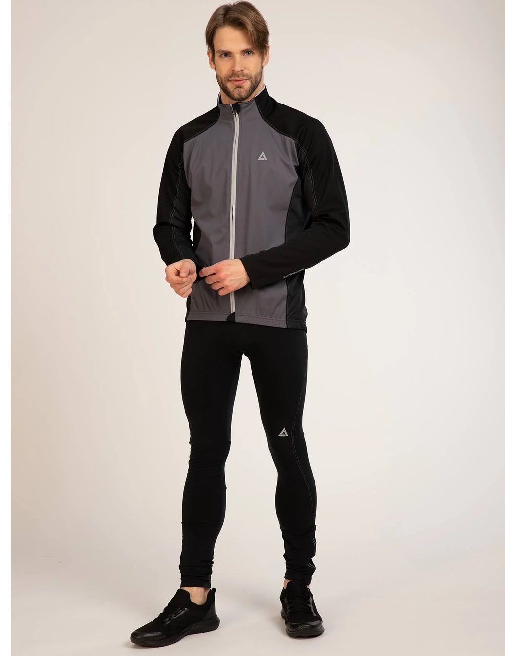 Herren Thermo Fahrradjacke Comfort Line Schwarz Grau