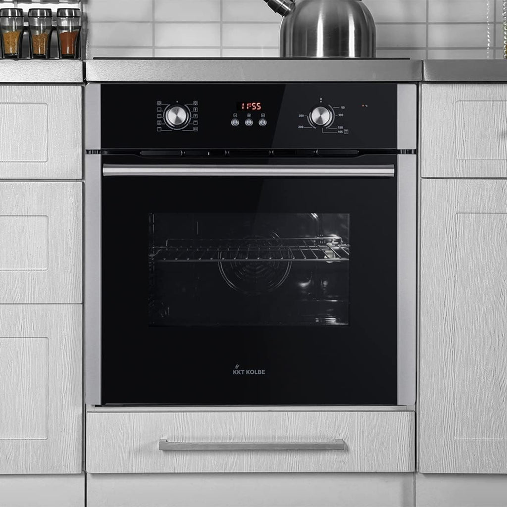 KKT KOLBE Autarkes Herdset | 60cm Einbaubackofen BO8805SS | 59cm Induktionskochfeld IH85900RL | Grill | Heißluft | Automatik-Timer | 2-fach Wärmeschutzverglasung | Kindersicherung | SET8805IH859RL