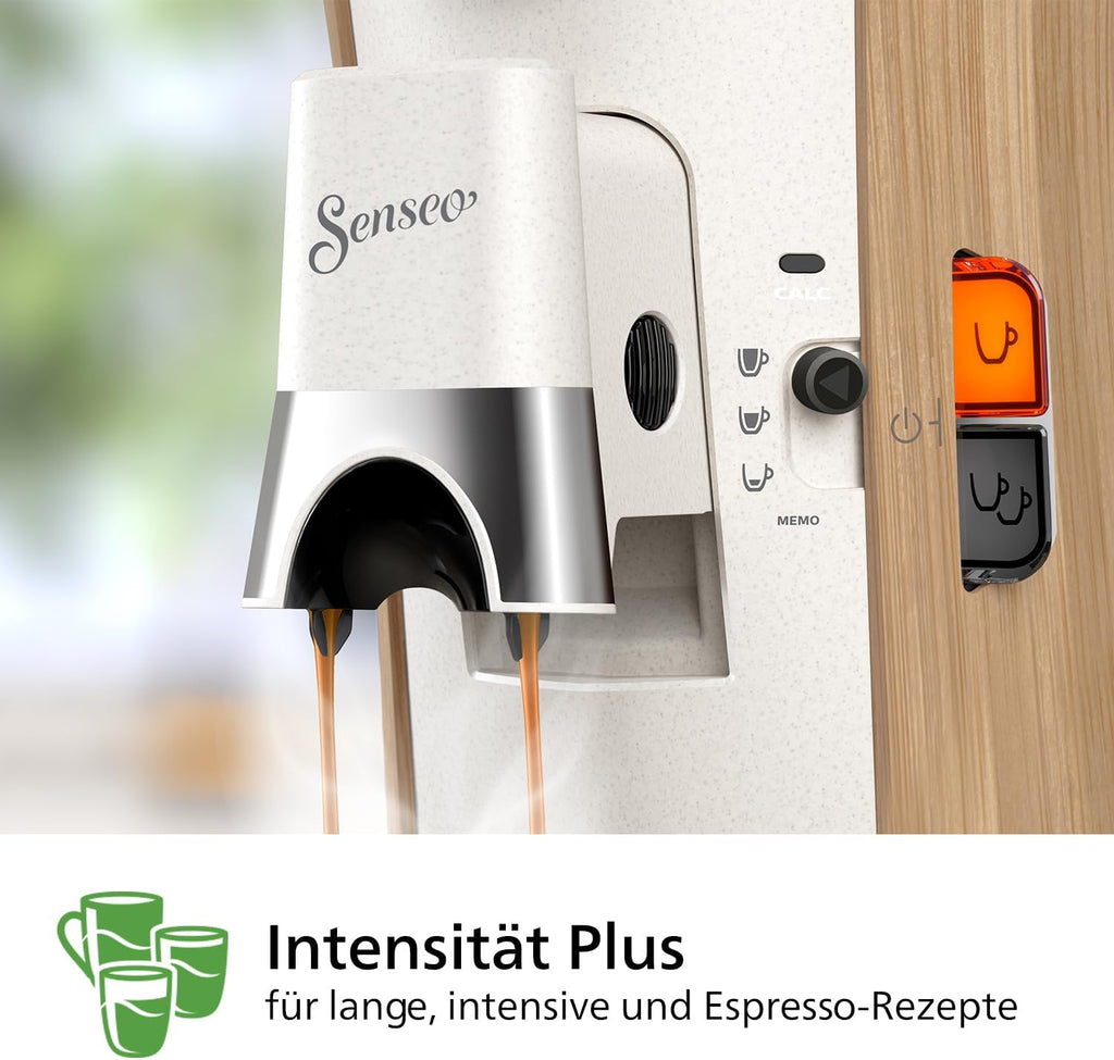 Philips Senseo Select CSA240/20 Macchina da caffè a cialde (selezione intensità Plus, funzione Memo, in plastica riciclata), Nero Eco