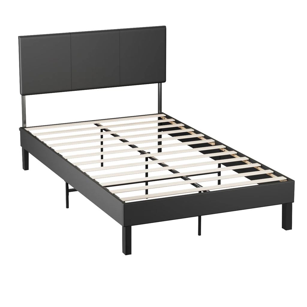 Sonnewelt Letto Imbottito con Testiera in Pelle