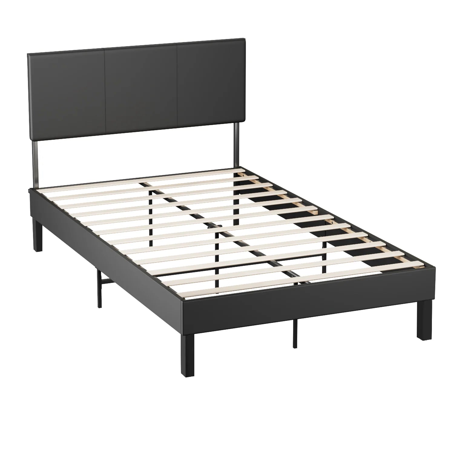Sonnewelt Letto Imbottito con Testiera in Pelle