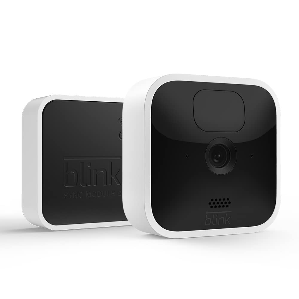 Blink Indoor – kabellose HD-Sicherheitskamera mit zwei Jahren Batterielaufzeit, Bewegungserfassung und Zwei-Wege-Audio, funktioniert mit Alexa | System mit vier Kameras