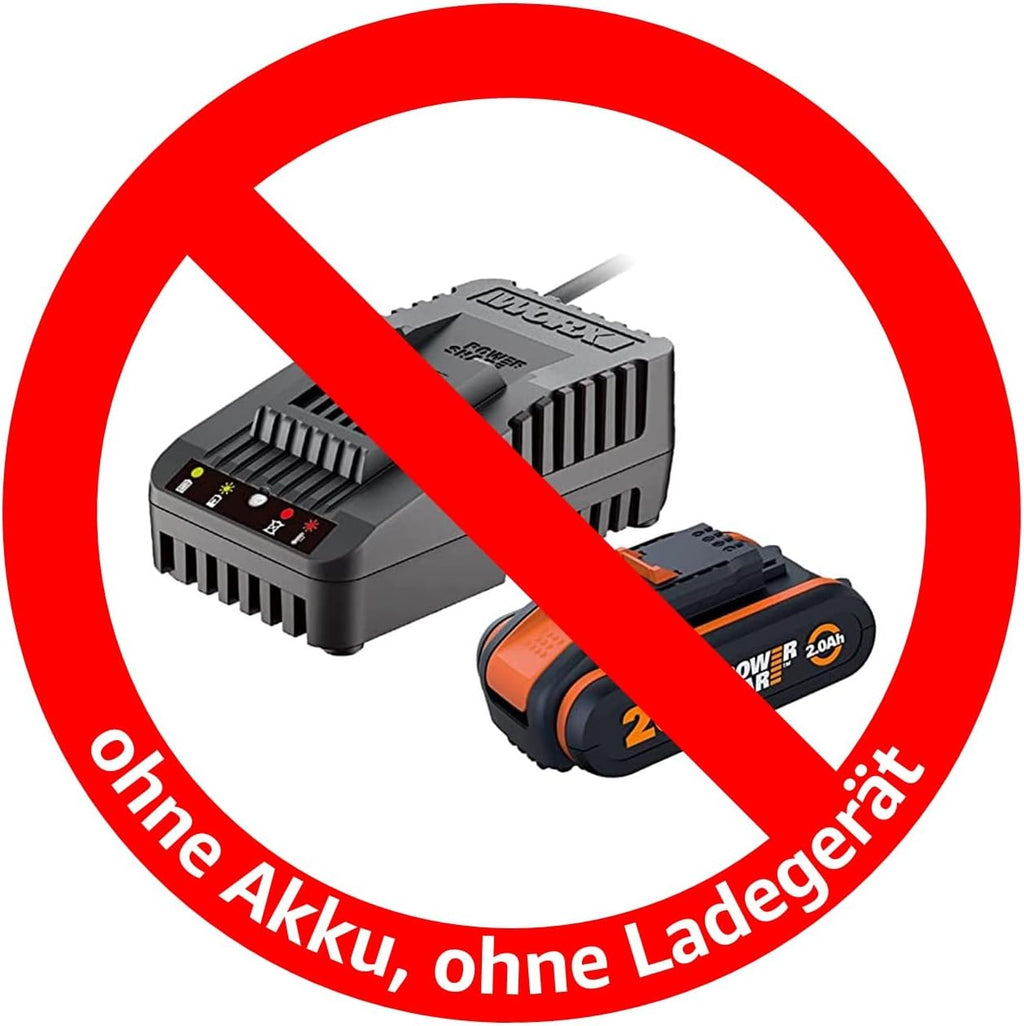 WORX NITRO 40V Profi Akku-Laubbläser WG585E.9 - starker bürstenloser Motor - 3 Geschwindigkeiten & 2 Modus - 266km/h Luftgeschwindigkeit - 1053m³/h Luftmenge - leicht & kompakt - ohne Akku & Ladegerät