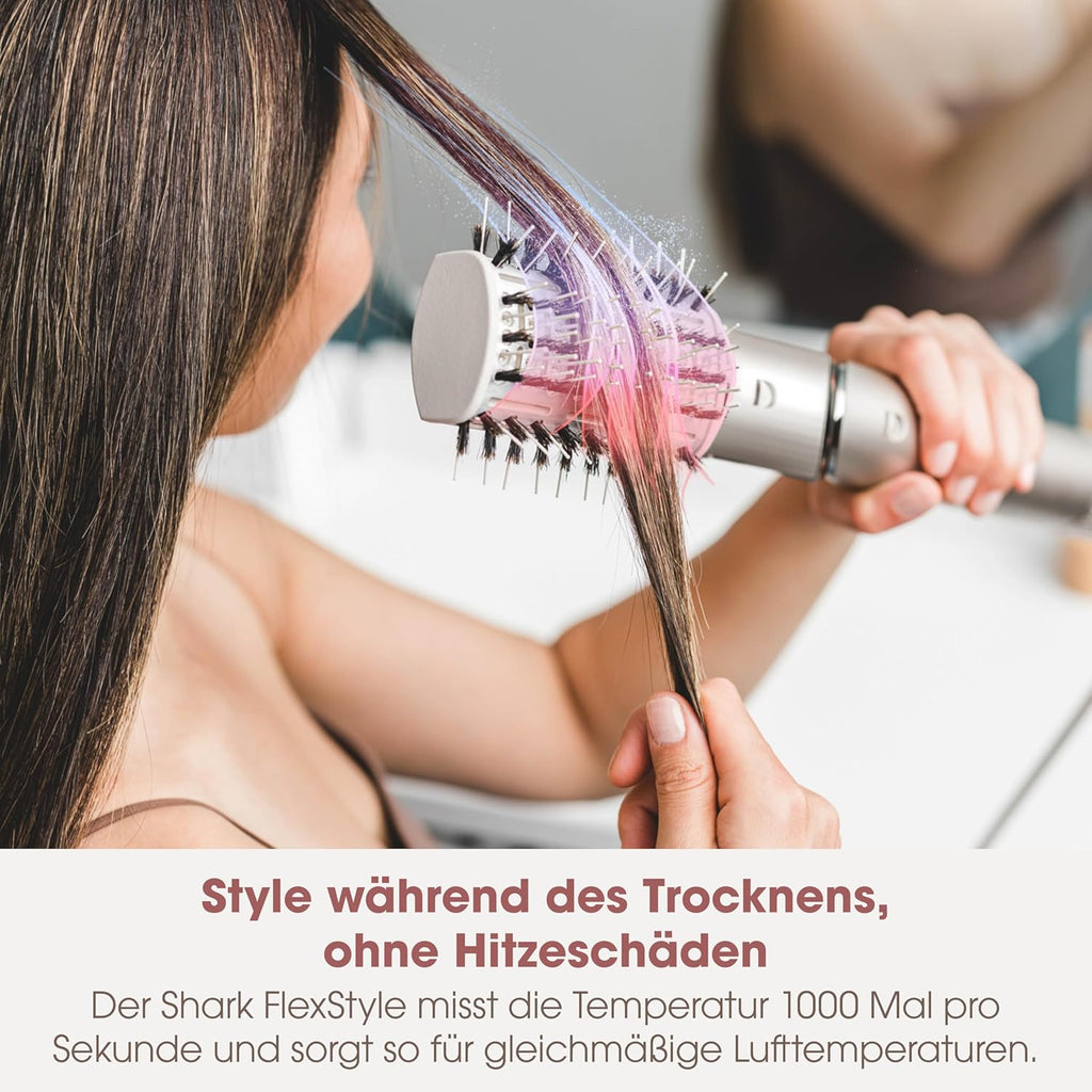 Shark FlexStyle Asciugacapelli e Styler con arricciacapelli automatico, nessun danno da calore estremo, più morbidezza e lucentezza
