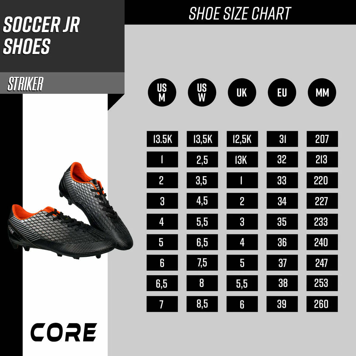 Core Fuballschuhe JR Striker