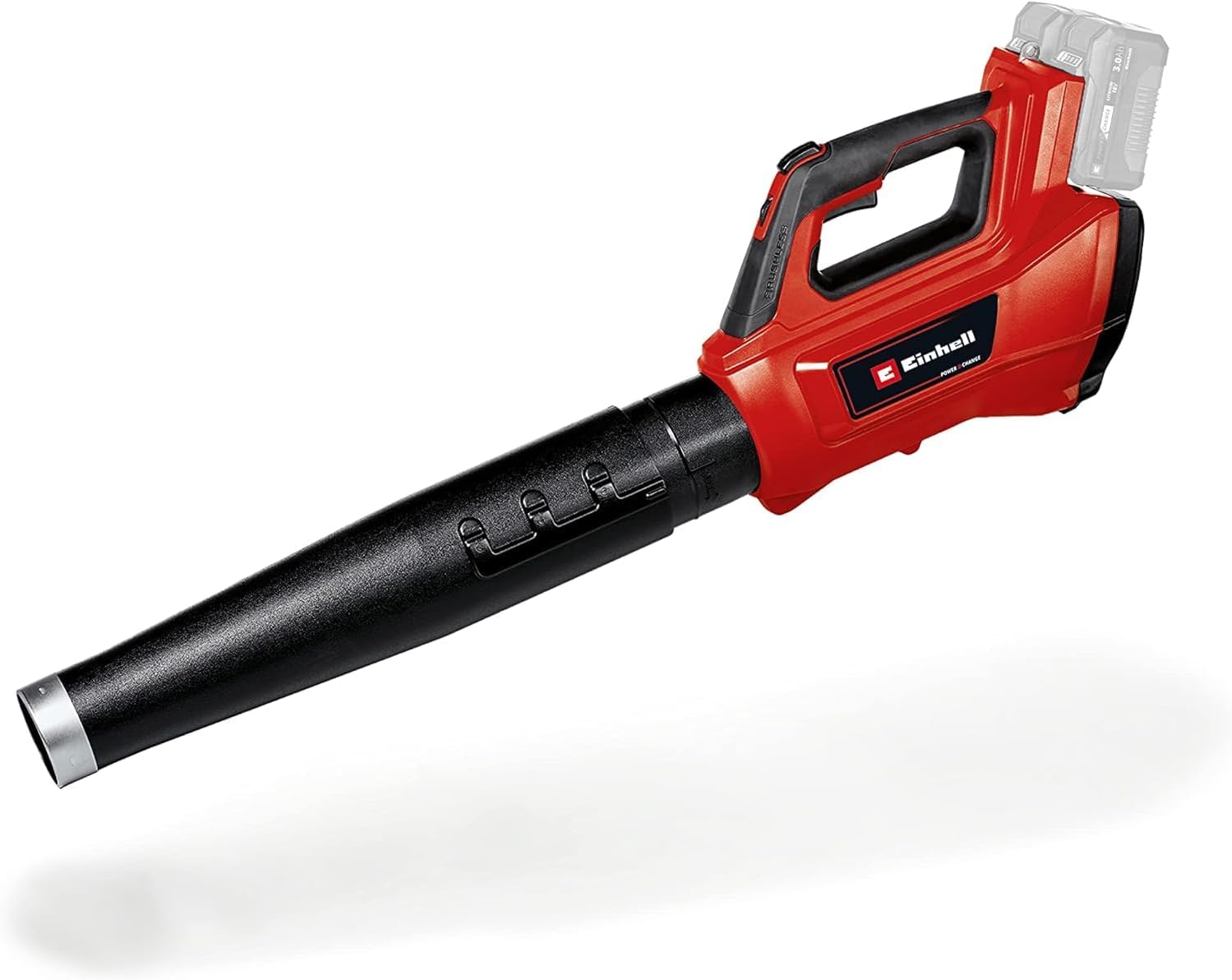 Soffiatore a batteria Einhell Professional GP-LB 36/210 Li E-Solo Power X-Change (Agli ioni di litio, potenza di soffiaggio 816m/h, interruttore turbo, tubo in 3 parti + staccabile, senza batteria e caricabatterie)