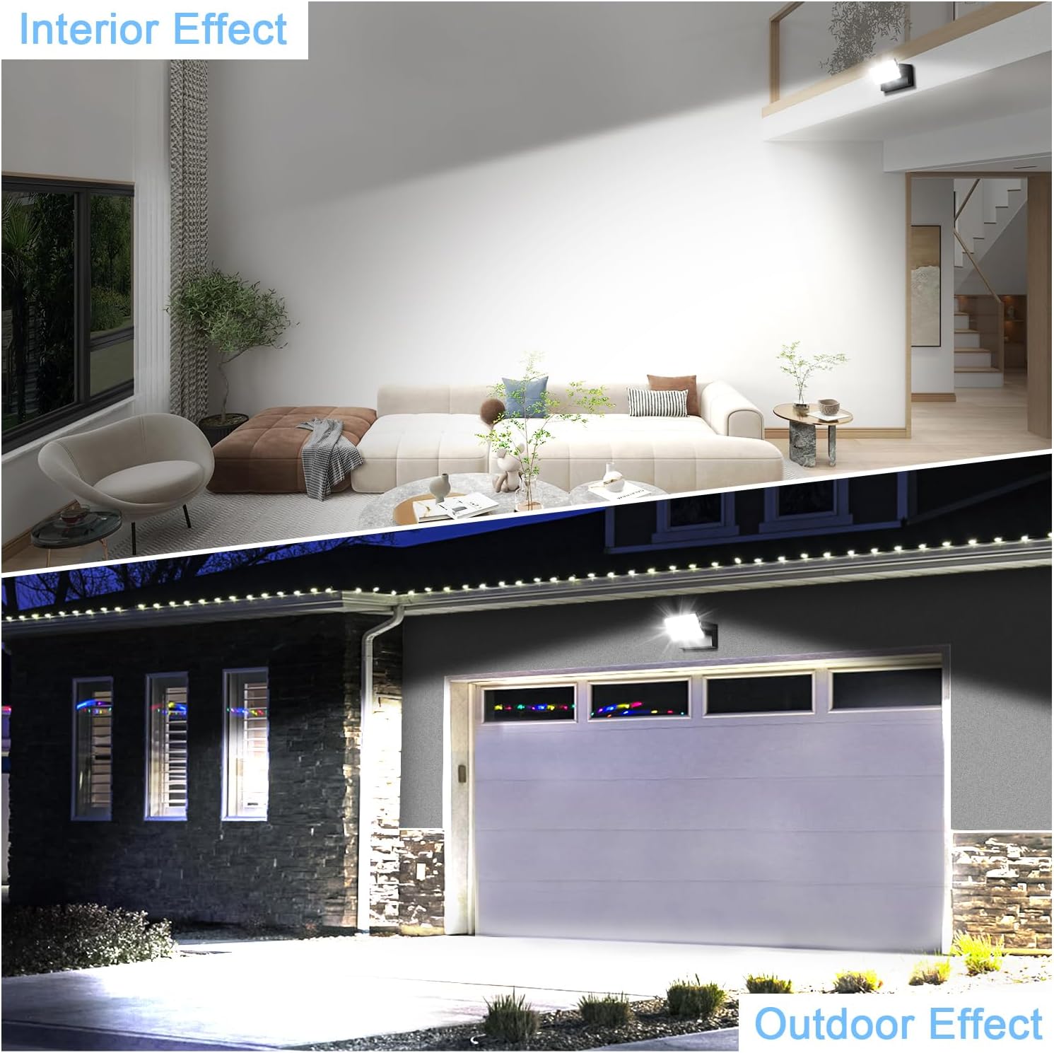Kingwen 4 Pack 40W Wandleuchte Innen/Aussen 3000K Warmweiß Außenwandleuchte mit 360°Schwenkbar Panel LED Wandlampen Modern Außenlampe 3000LM LED Strahler Wasserdicht IP65 Wandleuchten Schwarz