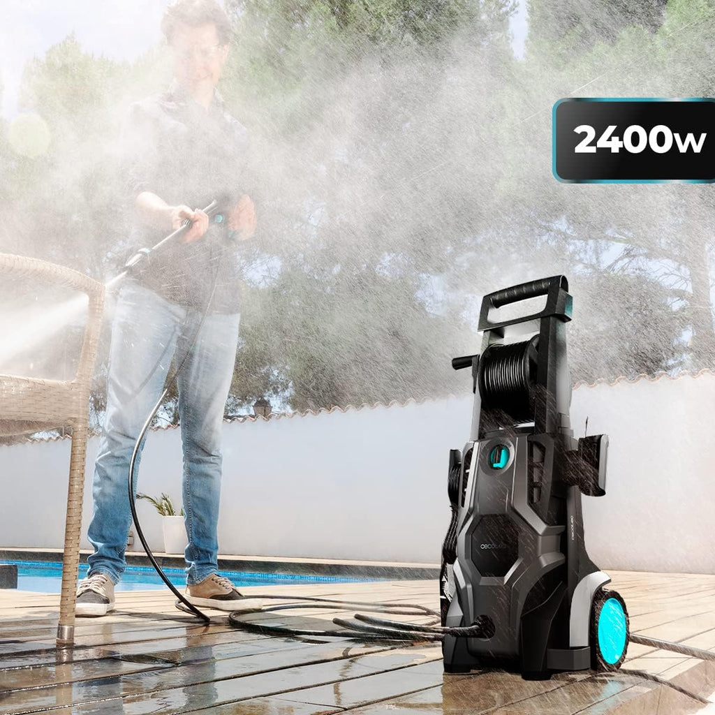 Idropulitrice Cecotec HydroBoost 2400 AdvanceClean, 2400 W, per casa, giardino o auto, portata 480 l/h, pressione 180 bar, pompa in alluminio, raggio d'azione 14 m, multicolore