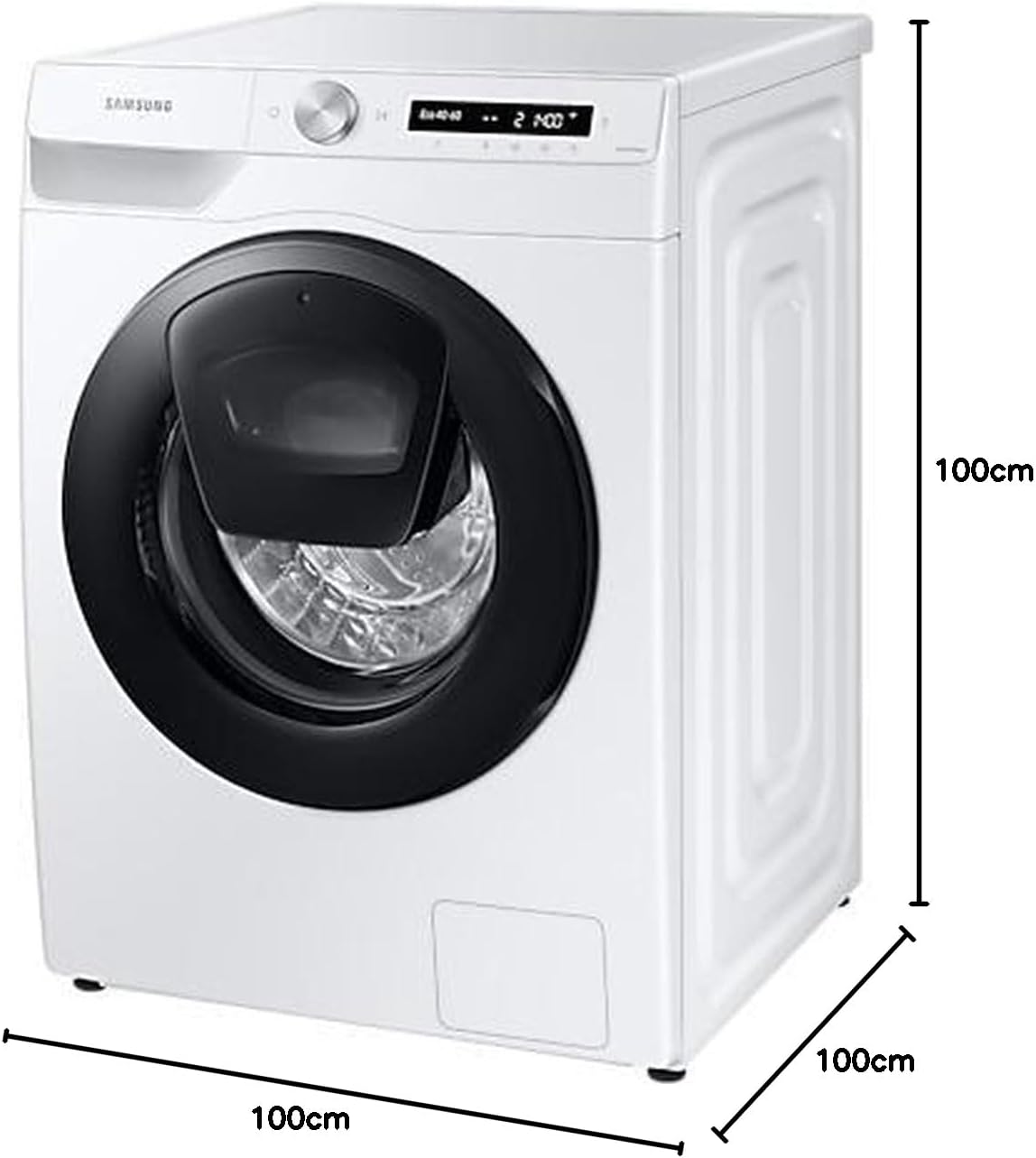 Samsung WW90T554AA Lavatrice a Carica Frontale 9 kg 1.400 Giri/Min, AddWash, Ecobubble, Vapore igienizzante, ECO5590 Classe efficienza energetica: A