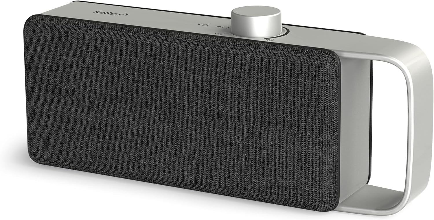 faller Oskar altoparlante/soundbar TV con Clear Voice (portatile, senza fili, facile da usare, corpo in alluminio)