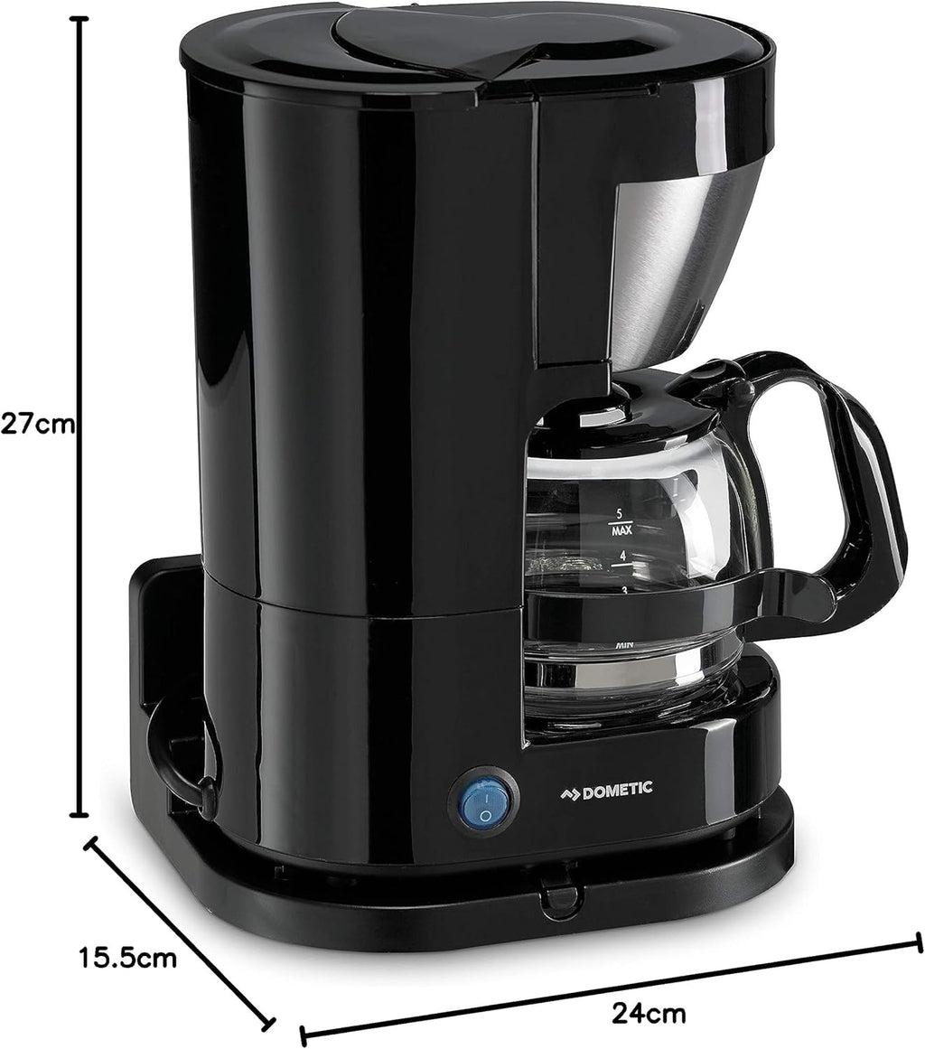 Dometic PerfectCoffee MC 052, Reise-Kaffeemaschine, 12 V, 170 W, für Auto, LKW oder Boot, 5 Tassen, schwarz