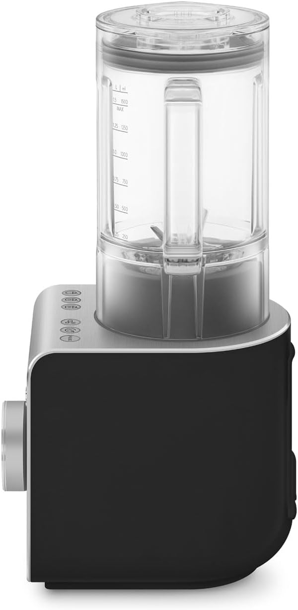 SMEG, Hochleistungsmixer BLC01BLMEU, 5 voreingestellte Programme, 9 manuelle Geschwindigkeitsstufen, Pause & Pulse-Funktion, Kunststoffgehäuse, rutschfeste Basis, 1400 W, Schwarz