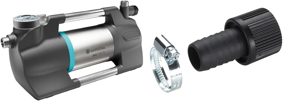 Gardena Pompa da Giardino 5600 Silent+: Pompa d'irrigazione innovativa e silenziosissima, portata 5600 l/h, motore da 900 W, 4,7 bar, impermeabile, a risparmio energetico (9057-20)