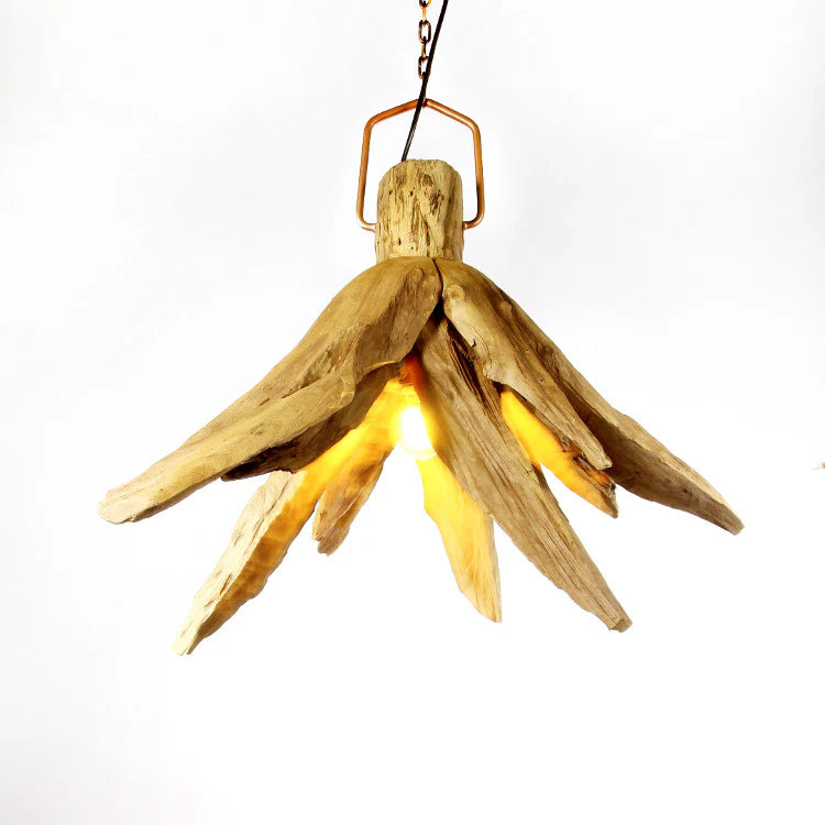 SHELTON  Holz Deckenlampe
