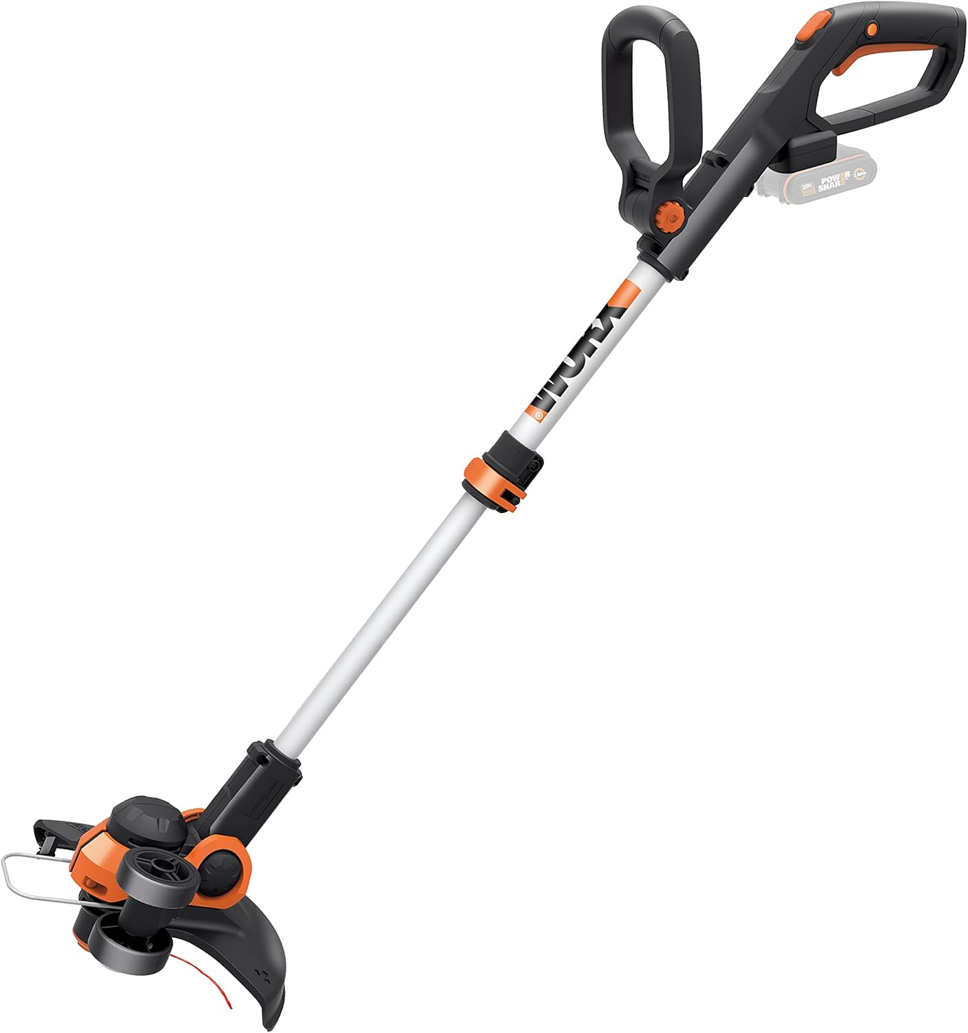 WORX WG163E Akku Rasentrimmer 20V & WG547E.9 Akku-Laubbläser Turbine 20V - höhe Leistung mit Turbinen-Technologie