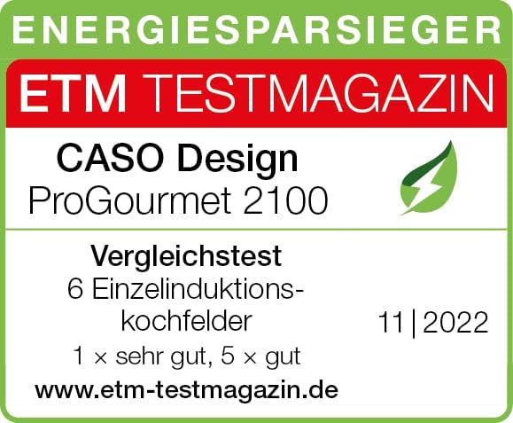 CASO Pro Gourmet 3500 - Mobiles Doppel- Induktionskochfeld, Testsieger Haus & Garten Test, max. 3500 Watt, 60-240°C, 12 Leistungsstufen, für Topfgrößen bis 22cm