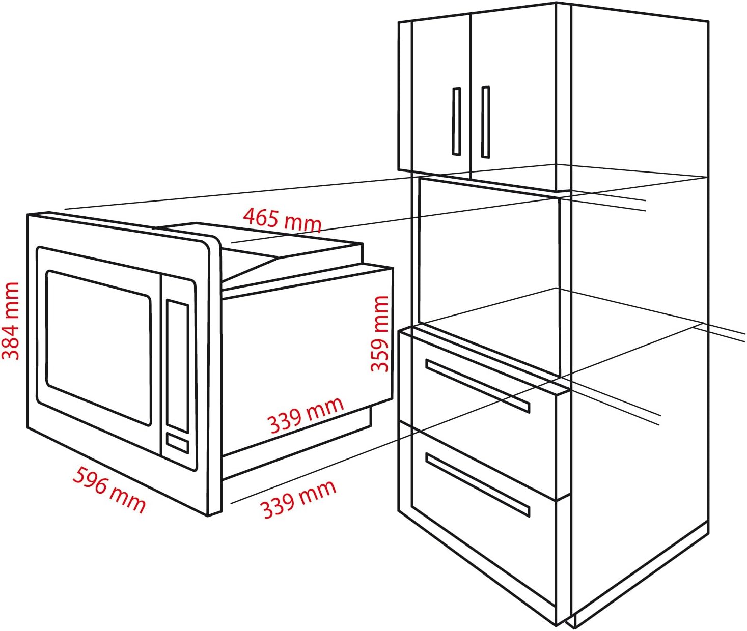 Bomann 3in1 Einbau-Mikrowelle mit Grill und Heiluft, Microwave, 25 L Garraum, 10 Automatikprogramme, Auftaufunktion, inkl. Grillrost und Drehteller ( 32 cm), 900 Watt, Edelstahl, MWG 2216 H EB
