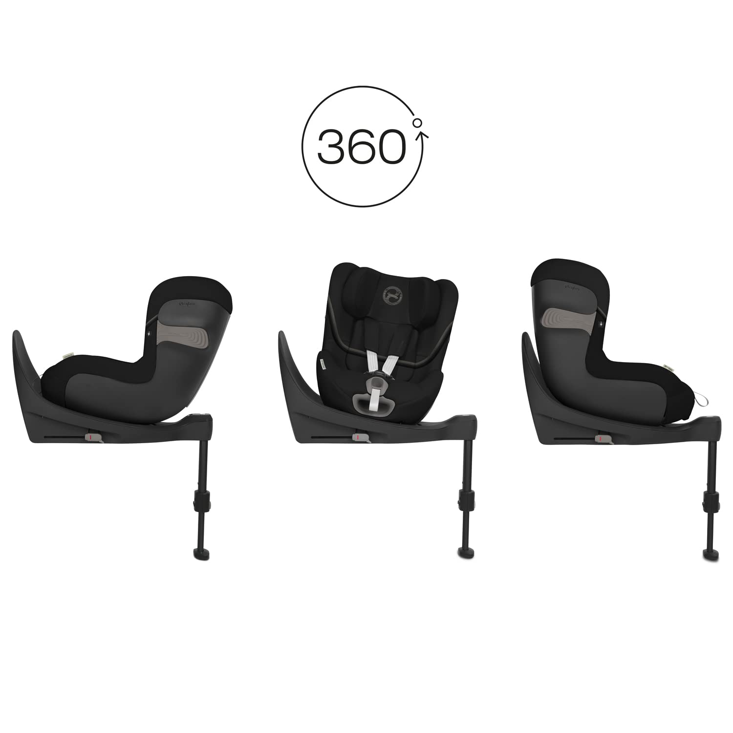 CYBEX Gold Kinder-Autositz Sirona S2 i-Size, Ab ca. 3 Monaten bis 4 Jahren, Max. 18 kg, SensorSafe kompatibel, Granite Black