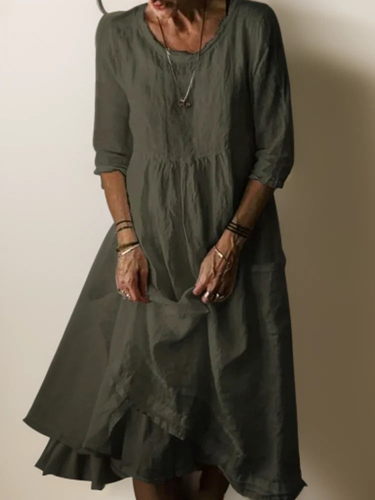 Rainey - Maxikleid mit lockerem Rundhalsausschnitt