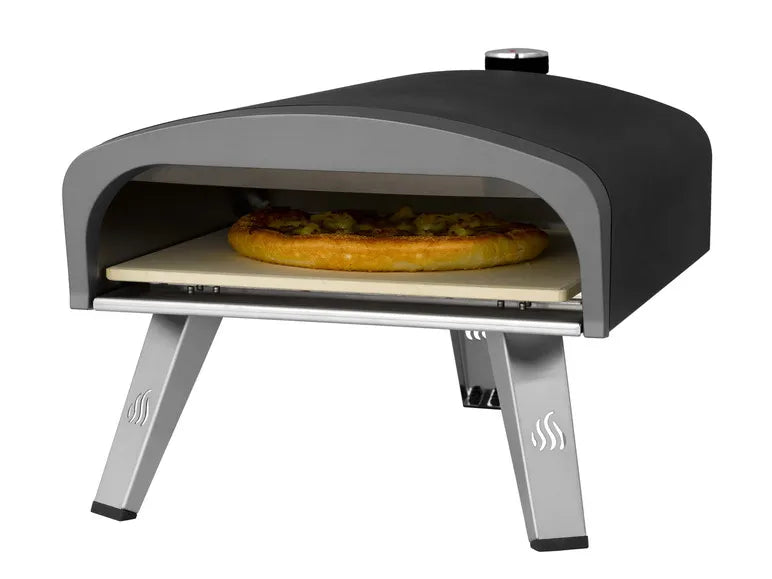 Forno pizza a gas "Burnsville" in acciaio inox, nero