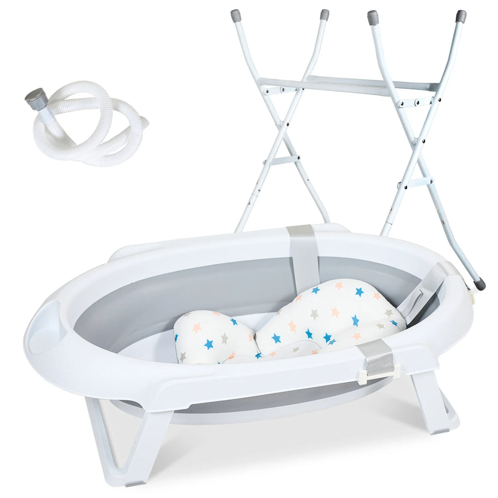 Sonnewelt Babywanne mit Stnder Faltbare mit Thermometer