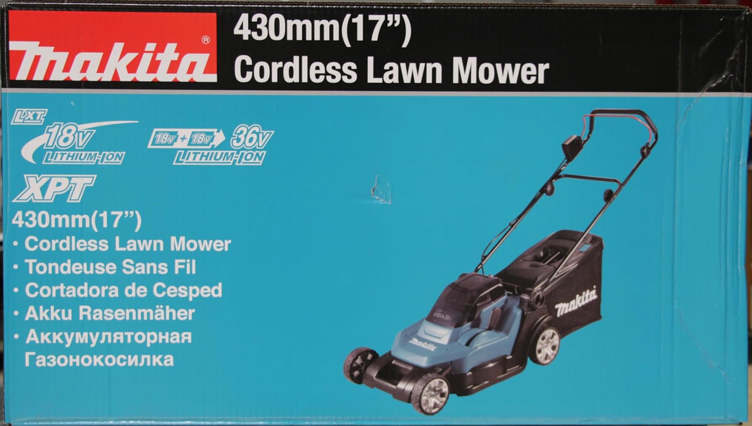 Makita DLM432Z Tosaerba a batteria 2x18 V (senza batteria, senza caricabatterie)