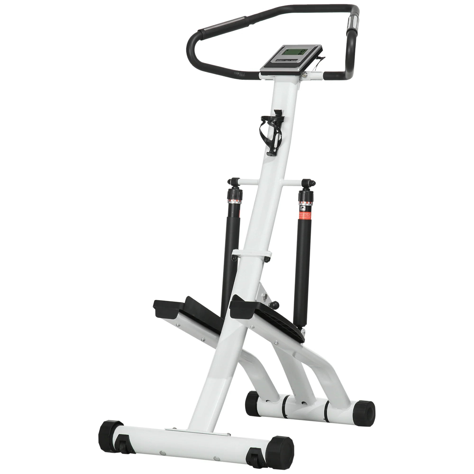 SPORTNOW Stepper con Maniglia 12 Livelli di Resistenza Display Monitor