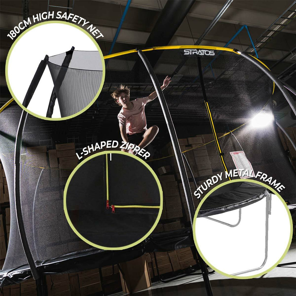 Stratos Trampolin 3,66 m mit Sicherheitsnetz