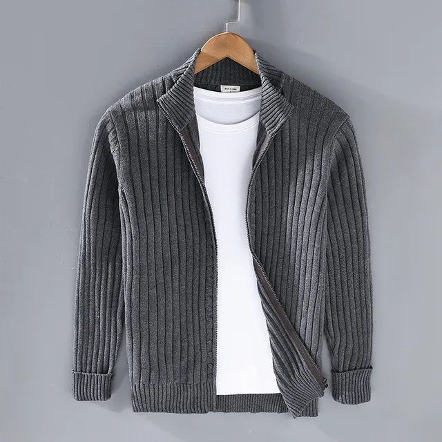 Felpa con cerniera casual da uomo