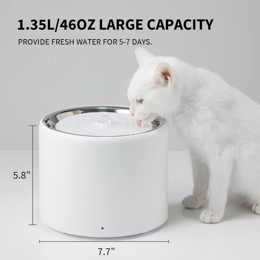 PETKIT Drahtlose Wasserpumpe Automatische intelligenter Trinkbrunnen für Katze und Hund, Auskleidung aus rostfreiem Stahl, Beherbergt Nicht leicht Bakterien