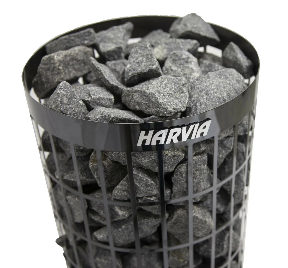 Harvia Stufa per sauna elettrica Cilindro Xenio PC70XE Acciaio Nero, 7kW, 6-10m, comando separato