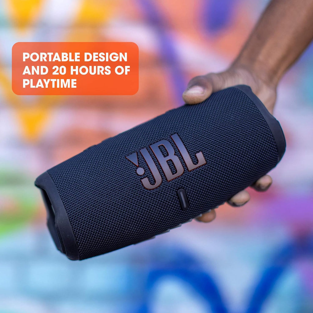 JBL Charge 5 altoparlante Bluetooth nero – Boombox portatile e impermeabile con power bank integrato – Fino a 20 ore di riproduzione musicale wireless con una sola carica della batteria