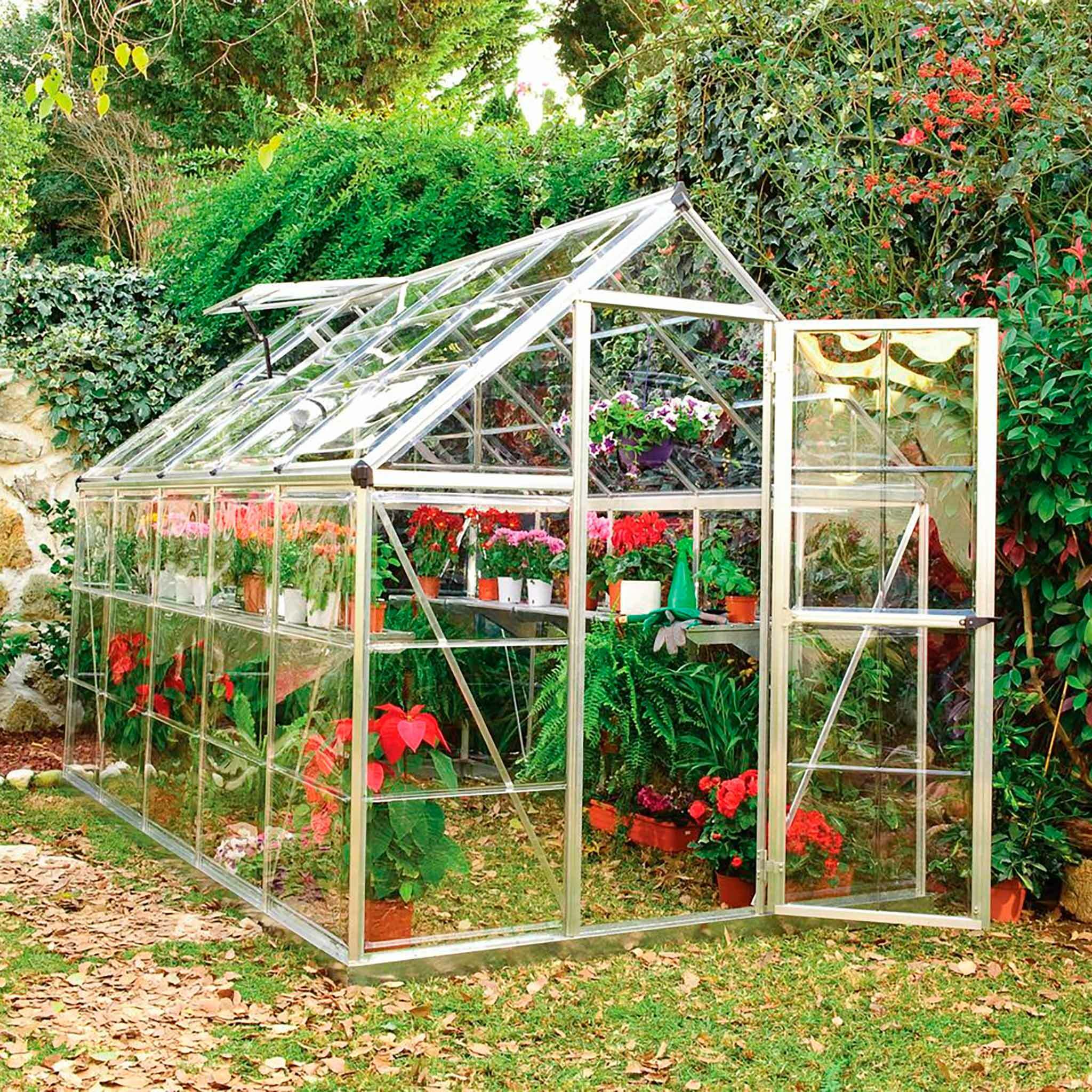 Palram-Canopia Gewchshaus Harmony, 5,7m, 6x10, silber
