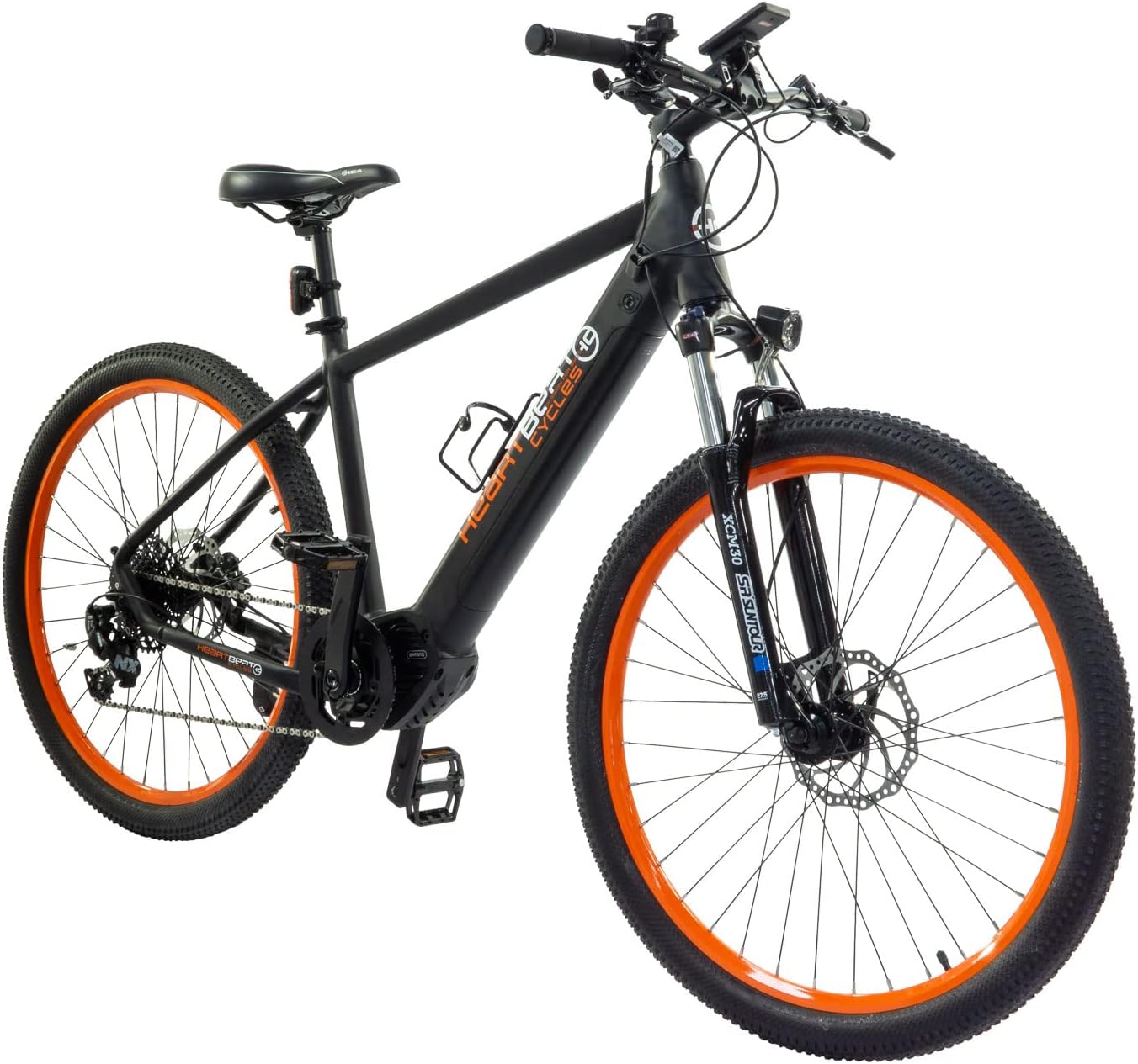 Highphoria Bici Elettrica Adulti, E-Bike 250W 25 km/h con Batteria, Motore Potente, Cambio a Catena, E-Mountain Bike con Forcella Ammortizzata Idraulica Pedelec per Uomo e Donna