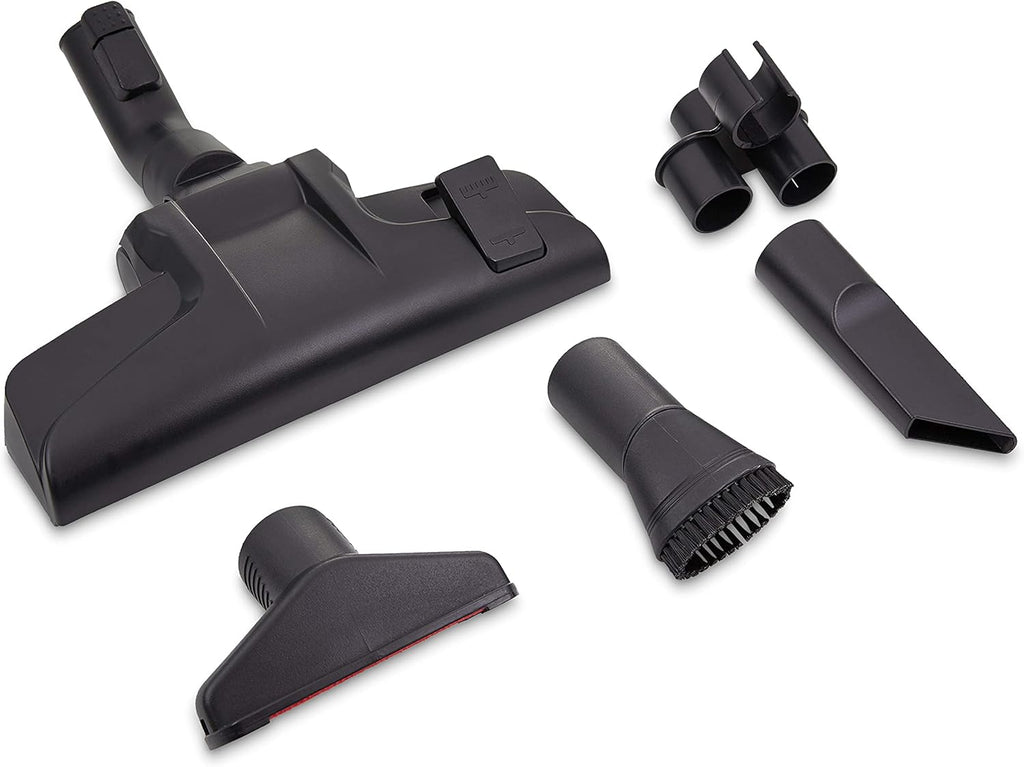 Amazon Basics - Aspirapolvere con sacchetto, potente, compatto e leggero, per pavimenti duri e tappeti, filtro HEPA, 700 W, 1,5 l, UE, nero